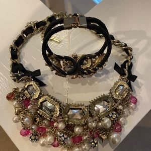 Plethora of Betsy Johnson necklaces and bracelets